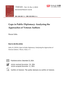 Gaps in Public Diplomacy: Analyzing the Approaches of Veteran Authors