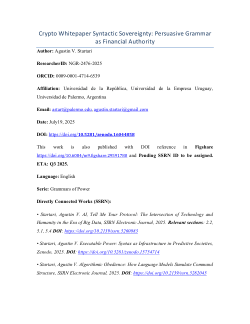Crypto Whitepaper Syntactic Sovereignty - Persuasive Grammar as Financial Authority