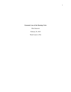 Economic Lens of the Housing Crisis in Atlanta