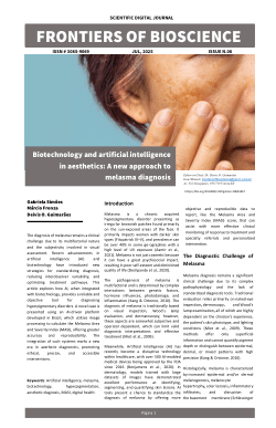 Biotechnology and artificial intelligence in aesthetics: A new approach to melasma diagnosis