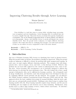 Improving Clustering Results through Active Learning