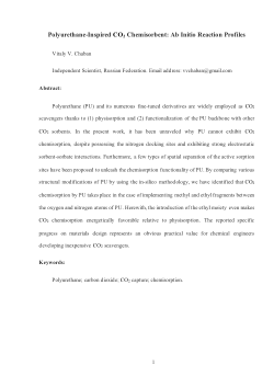 Polyurethane-Inspired CO<sub>2</sub> Chemisorbent: Ab Initio Reaction Profiles