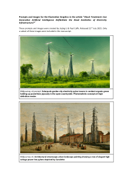 <b>Figures and AI Prompt Text for the Illustrative Graphics in the article “</b><b><i>Shock Treatment: Can Generative Artificial Intelligence Defibrillate the Dead Aesthetics of Electricity Infrastructure?</i></b><b>”</b>