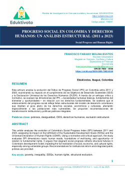PROGRESO SOCIAL EN COLOMBIA Y DERECHOS HUMANOS- UN ANÁLISIS ESTRUCTURAL (2011 a 2023).