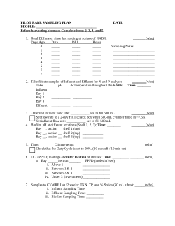 Pilot RABR Sampling and Processing SOPs