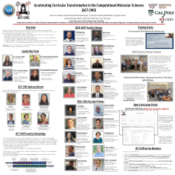 ACT-CMS: Integrating Computational Skills into Molecular Sciences Curricula through Faculty Training and Development