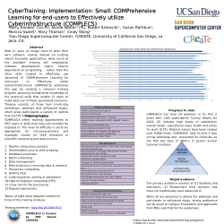 CyberTraining: Implementation: Small: COMPrehensive Learning for end-users to Effectively utilize CyberinfraStructure (COMPLECS)tem