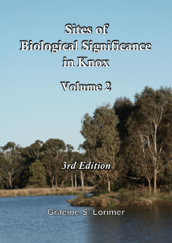<b>Sites of Biological Significance in Knox</b>, 3rd Edition, Volume 2