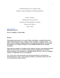 Sample Grant Template for Writing Non Profit Grants: Sociology 490 Final Grant Paper.docx