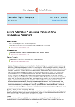 Beyond Automation: A Conceptual Framework for AI in Educational Assessment