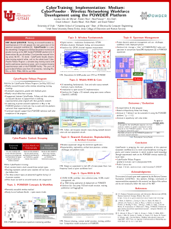 CyberTraining PI meeting poster: CyberPowder - Wireless networking workforce development using the POWDER platform