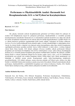 Performans ve Ölçeklenebilirlik Analizi: Harmonik Seri Hesaplamalarında JAX ve Saf Python'un Karşılaştırılması