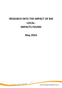 Impact of Big Local