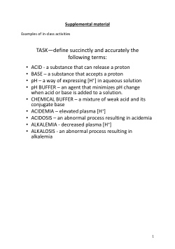 <i>Supplemental Material: In-Class Activities for Acid-Base Physiology</i> <i>and Grading System</i>