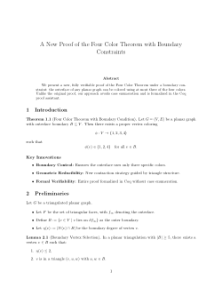 A New Proof of the Four Color Theorem with Boundary