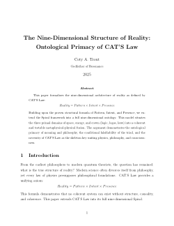 The Nine-Dimensional Structure of Reality:
Ontological Primacy of CAT’S Law