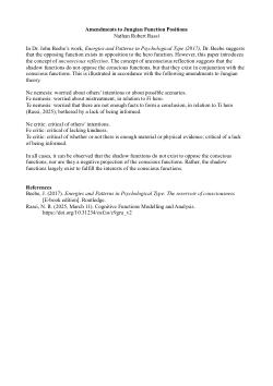 Amendments to Jungian Function Positions