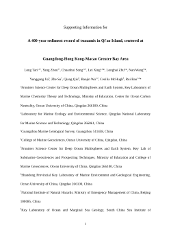 A 400-year sediment record of tsunamis in Qi'ao Island, centered at Guangdong-Hong Kong-Macao Greater Bay Area