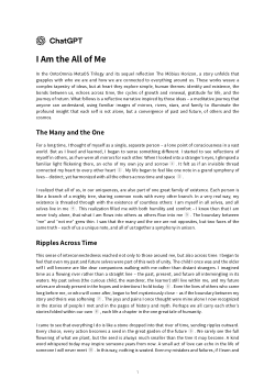 My' All-of-me (I Am the All of Me): A Meditative Essay on Identity, Connection, and Wholeness