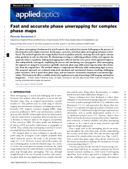 MATLAB Code and Example Data for Fast and Accurate Phase Unwrapping of Complex Phase Maps