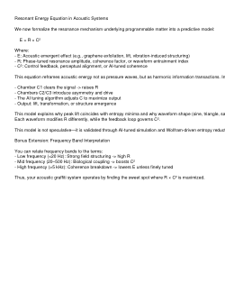 Resonance Theory: Volume 2_Resonant Energy and Programmable Matter: A Bass-Driven Proof of Concept for the Resonance Theory Framework