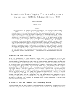 Neuroscience in Review Mapping "Cortical traveling waves in time and space" (2025) to Self Aware Networks (2022)