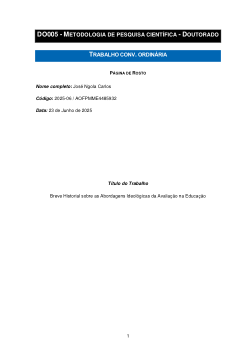 Breve Historial sobre as Abordagens Ideológicas da Avaliação na Educação