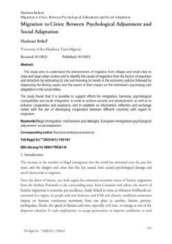 Migration to Cities Between Psychological Adjustment and Social Adaptation.pdf