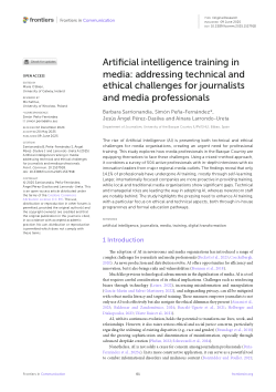 Artificial intelligence training in media: addressing technical and ethical challenges for journalists and media professionals