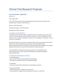QzBCD-001: A Pilot Study of Nutraceutical-Based Fallopian Tube Restoration Using Quercetin, Bromelain, Zinc, Vitamin C, and Vitamin D3