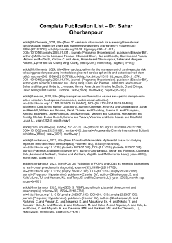 Complete Publication List – Dr. Sahar Ghorbanpour