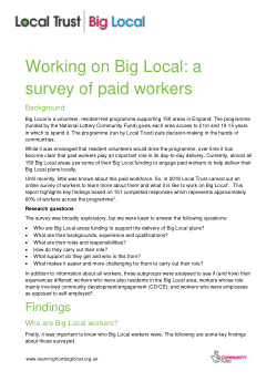 Working on Big Local: a survey of paid workers