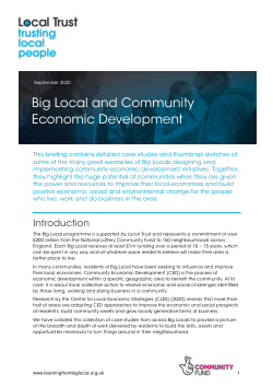 Big Local and Community Economic Development