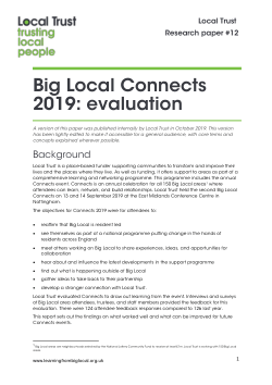 Big Local Connects 2019: Evaluation