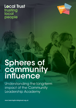 Spheres of community influence: Understanding the long-term impact of the Community Leadership Academy