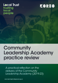 Spheres of community influence: Community Leadership Academy practice review: A practical reflection on the delivery of the Community Leadership Academy (2019-23)