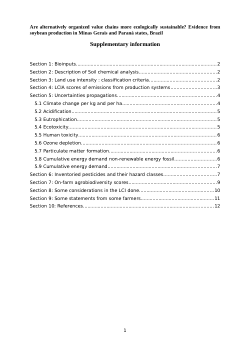 Supplementary information : Are alternatively organized value chains more environmentally sustainable? Evidence from soybean production in Minas Gerais and Paraná states, Brazil