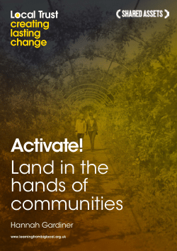 Activate! Land in the hands of communities