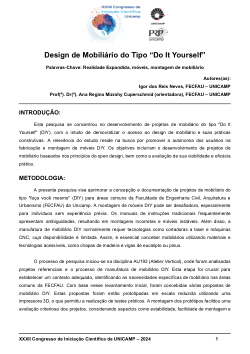 Design de Mobiliário do Tipo “Do It Yourself”