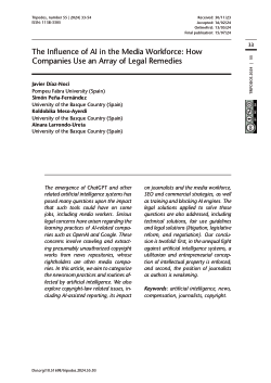 The Influence of AI in the Media Workforce: How Companies Use an Array of Legal Remedies