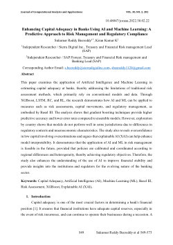 Enhancing Capital Adequacy in Banks Using AI and Machine Learning: A Predictive Approach to Risk Management and Regulatory Compliance