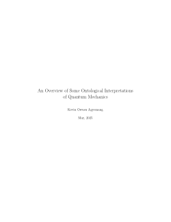 An Overview Of Some Ontological Interpretation of Quantum Mechanics