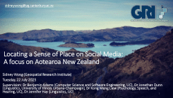 Locating a Sense of Place on Social Media: A focus on Aotearoa New Zealand