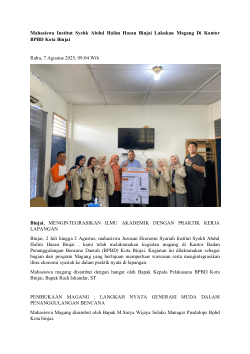 ​ MENGINTEGRASIKAN ILMU AKADEMIK DENGAN PRAKTIK KERJA LAPANGAN