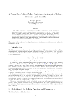 A Formal Proof of the Collatz Conjecture via Analysis of Halving Steps and Cycle Stability