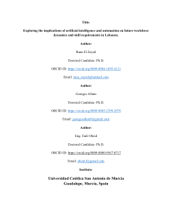 <b>Exploring the implications of artificial intelligence and automation on future workforce dynamics and skill requirements in Lebanon.</b>