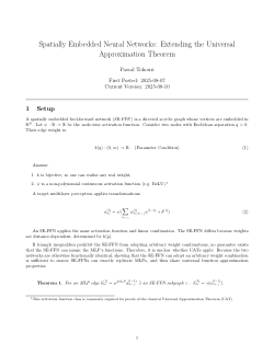 Spatially Embedded Neural Networks: Extending the Universal Approximation Theorem