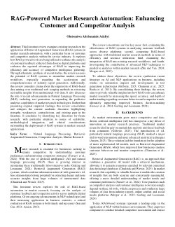 RAG-Powered Market Research Automation: Enhancing Customer and Competitor Analysis
