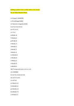 Prime sublists mod of prime sublists , differentiation of prime vc composite