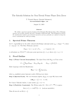 The Satoshi Solution for Non-Trivial Prime Phase Zeta Zeros